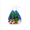 Wholesale Christmas Earrings, Christmas Tree Snowflake Reindeer PU Leather Earrings
