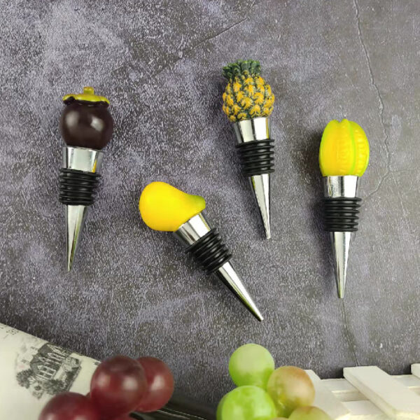 oly-0084c5292440dc391bafcd729cff2c13 Wholesale Fruit Wine Red Wine Stopper Pineapple Lemon Red Wine Stopper