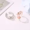 Wholesale Copper Plating Butterfly Artificial Gemstones Copper Rings