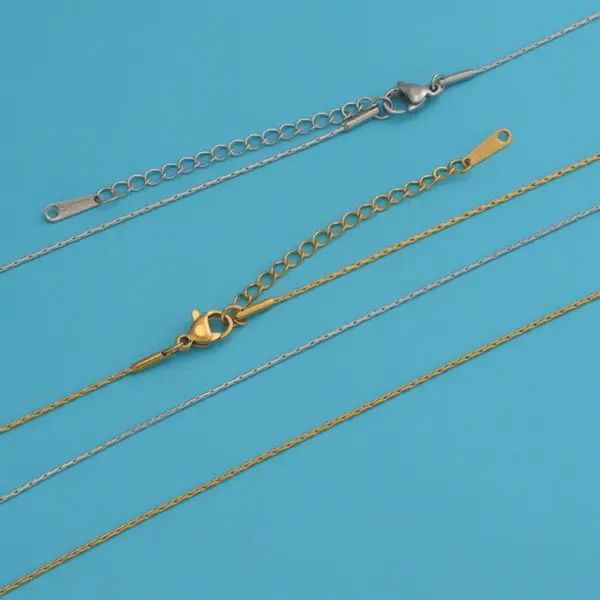 PVD Coated 18K Gold Real Gold Plated Geometric Stainless Steel Basic Waterproof Non Tarnish Stainless Steel Necklace