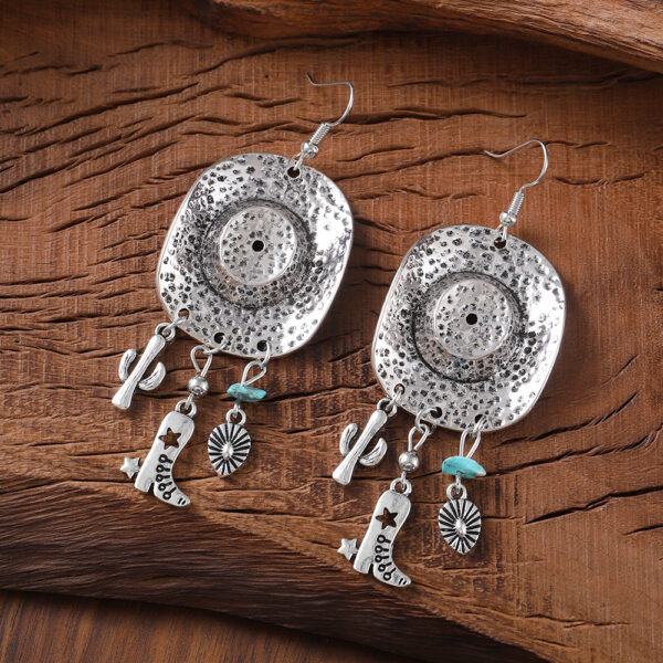 oly-00aae8219be7cd067dff53ae20584394 Wholesale Western Hip-Hop Punk Cowboy Tassel Drop Earrings