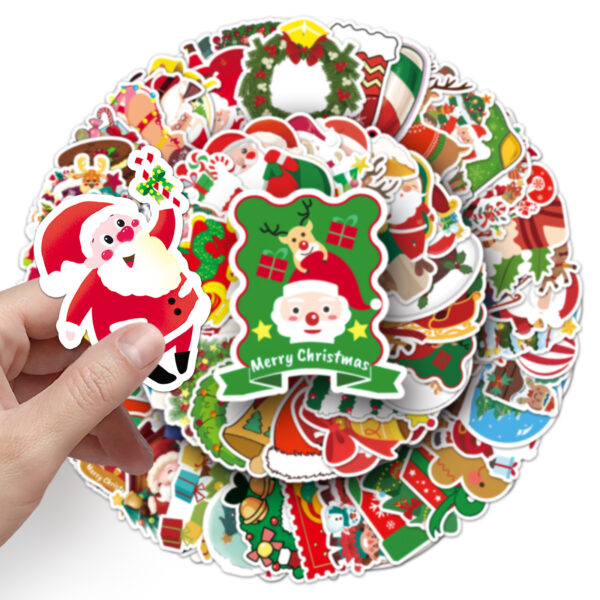 Wholesale 102 pcs/pack Christmas Cartoon Graffiti Holiday Theme Sticker