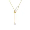 Wholesale PVD Coated Real Gold Plated 18K Gold Geometric 304 Stainless Steel Fashion Waterproof Non Tarnish 304 Stainless Steel Necklace