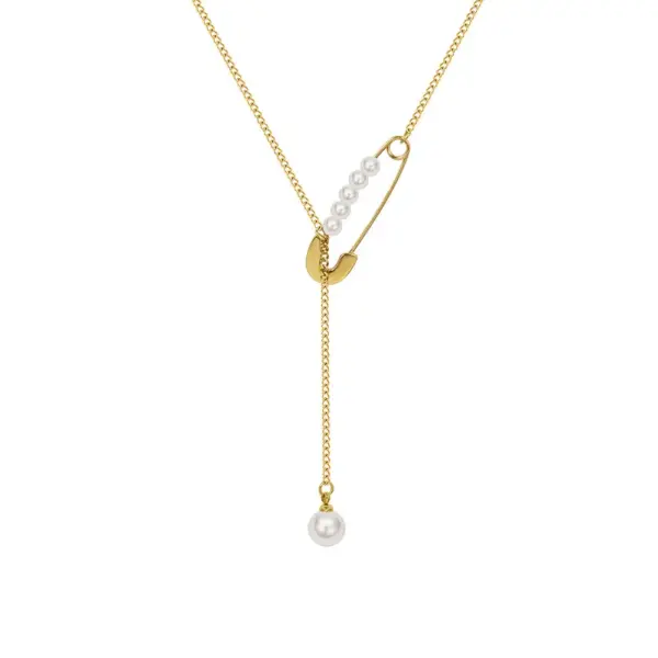 Wholesale PVD Coated Real Gold Plated 18K Gold Geometric 304 Stainless Steel Fashion Waterproof Non Tarnish 304 Stainless Steel Necklace