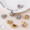 Wholesale 1 Pair Vintage Style Water Droplets Plating Inlay Brass Artificial Gemstones Crystal 18k Gold Plated White Gold Plated Ear Studs