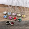 Wholesale Jewelry Formal Simple Style Geometric 304 Stainless Steel Zircon Inlay Pendant Necklace