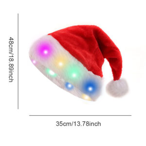 Plush lantern christmas hat / Single opp bag (overing process)