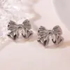 oly-00c92ed9e1a68920496c562ada1df7ee Wholesale 1 Pair Casual Simple Style Classic Style Bow Knot 304 Stainless Steel Imitation Gold Electroplating Ear Studs