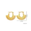 Wholesale 1 Pair Classic Style U Shape Geometric Irregular Plating Titanium Steel Earrings