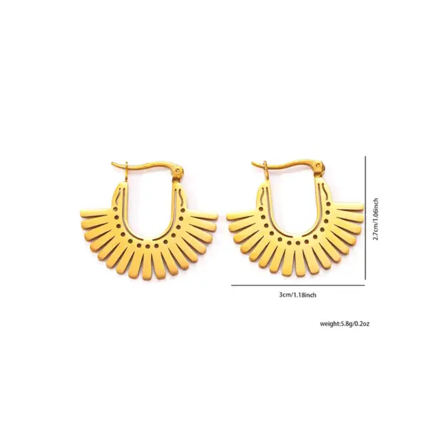 Wholesale 1 Pair Classic Style U Shape Geometric Irregular Plating Titanium Steel Earrings
