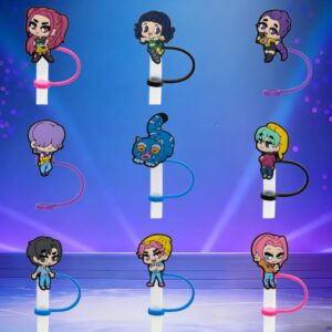 Wholesale Music-themed Gothic silicone straw cap Straw Tube Cap OLY Exclusive