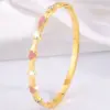 Wholesale PVD Coated Real Gold Plated Heart Shape 304 Stainless Steel Casual Simple Style Classic Style Waterproof Non Tarnish 304 Stainless Steel Bangle