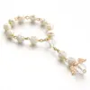 Simple Style Cross Imitation Pearl Wholesale Beaded Bracelets