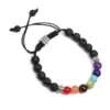 Hip-Hop Vintage Style Constellation Volcanic Rock Rope No Inlaid Bracelets In Bulk