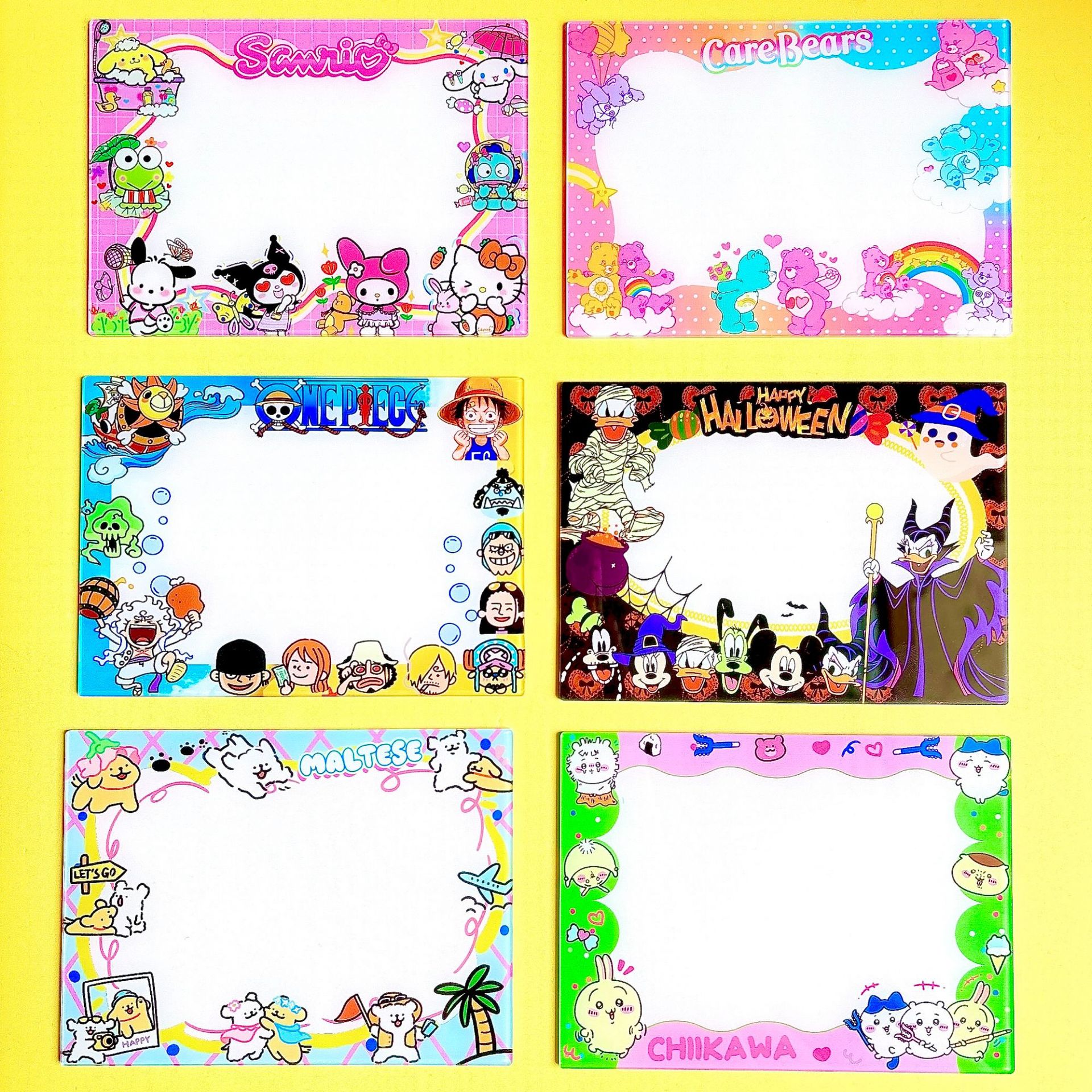 Wholesale New Acrylic Writing Board Message Board Rainbow Bear Cross-Border Tk Us and Japan Version Hot 15cm