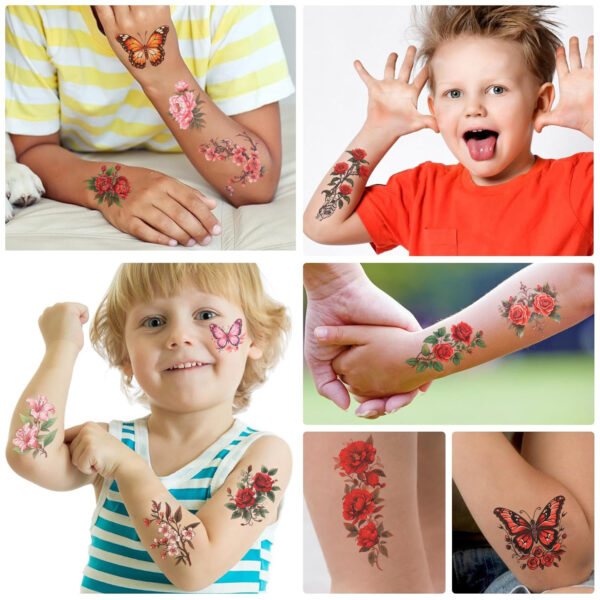 Wholesale Cross-border new rich flower tattoo waterproof party gift funny fun face stickers cross-border