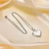 Wholesale PVD Coated Real Gold Plated 18K Gold Heart Shape 304 Stainless Steel Simple Style Waterproof Non Tarnish 304 Stainless Steel Necklace Pendant