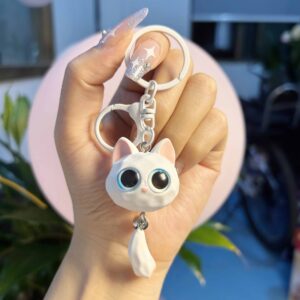 Resin cat head-white