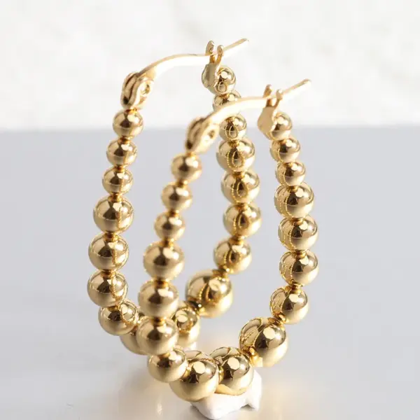 Wholesale 1 Pair Elegant Simple Style U Shape Plating Stainless Steel 18k Gold Plated Earrings