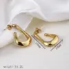 1 Pair Simple Style Commute Geometric Heart Shape Plating Titanium Steel Drop Earrings Earrings Ear Studs