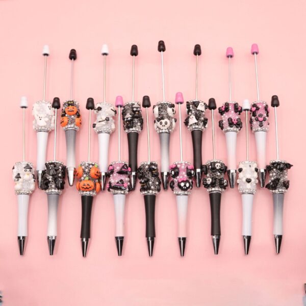 Wholesale Halloween DIY bead pen skull ghost pumpkin heavy bead pen