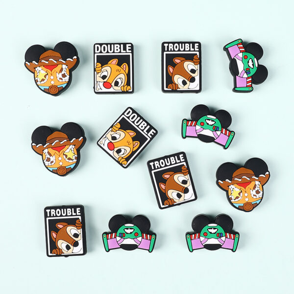 oly-0115f7b0761bd30d8424c2bae411496c Wholesale Creative Cartoon Silicone Beads Cute Character Focus Beads European and American Jewelry Bracelet Beaded Pen Accessories Silicone Beads
