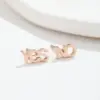 Wholesale PVD Coated Real Gold Plated Letter Stainless Steel Fashion Waterproof Non Tarnish Ear Studs
