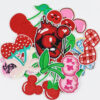 Wholesale Cherry Embroidered Cloth Sticker No-sewing Girl's Down Jacket Patch Sticker Holes Sticker Large