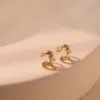 Wholesale 1 Pair Elegant Butterfly Plating Inlay Copper Zircon 18k Gold Plated Ear Cuffs