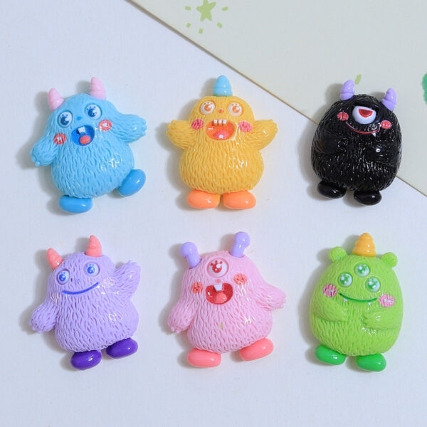 Wholesale Cartoon monster creative resin accessories diy small jewelry cream glue accessories handmade shoe buckle hairpin material