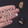 316L Stainless Steel Copper Ear Cartilage Rings & Studs Flower Waterproof Non Tarnish Surgical Steel