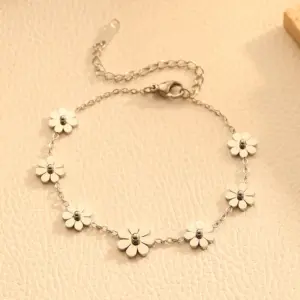Steel Seven Chrysanthemum Bracelet