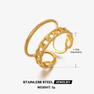 Golden Chain Ring / Adjustable Opening