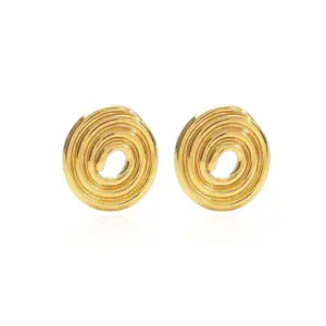 Thread Circle Earrings / Cash commodity and quick delivery