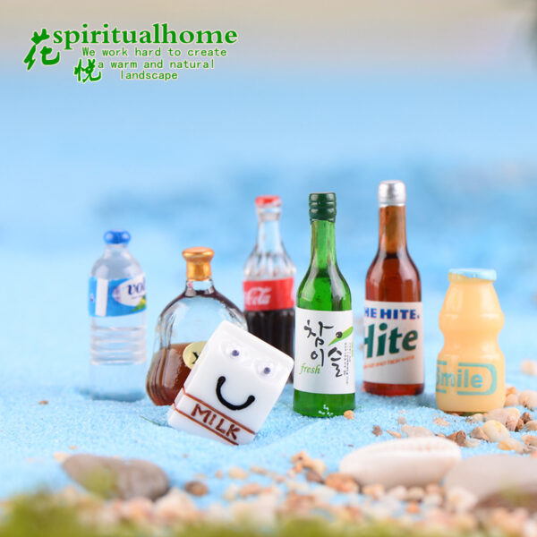 oly-01392226848db0f3bf1a9c9aa4107cd5 Wholesale Yangle bottle milk Cola resin crafts mini fleshy small ornaments Jewelry pendant parent-child gifts