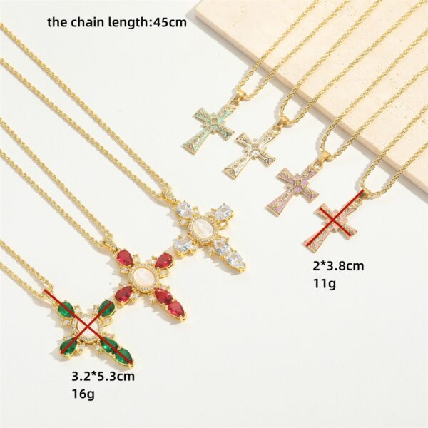 Wholesale Europe and the United States hot-selling niche personality cross design pendant clavicle chain all-match trend vintage necklace jewelry women