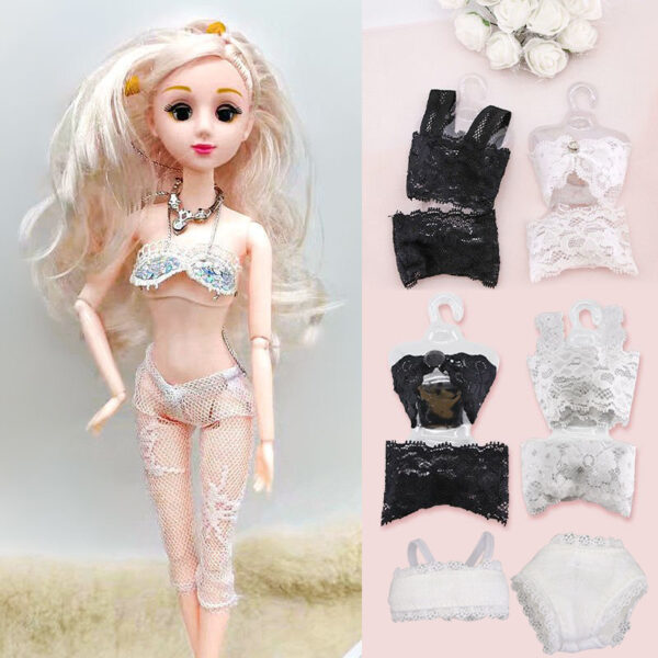 Wholesale Doll dress-up clothes underwear pajamas 30cm Super Model 6 points suitable for lace cloth baby clothes