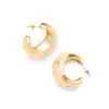Wholesale Lady Geometric Plating 304 Stainless Steel No Inlaid 18K Gold Plated Earrings