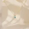 Wholesale PVD Coated 18K Gold Plated Water Droplets 201 Stainless Steel 304 Simple Style Waterproof Non Tarnish Pendant Necklace