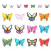 Wholesale Butterfly cartoon embroidery patch hot stamping