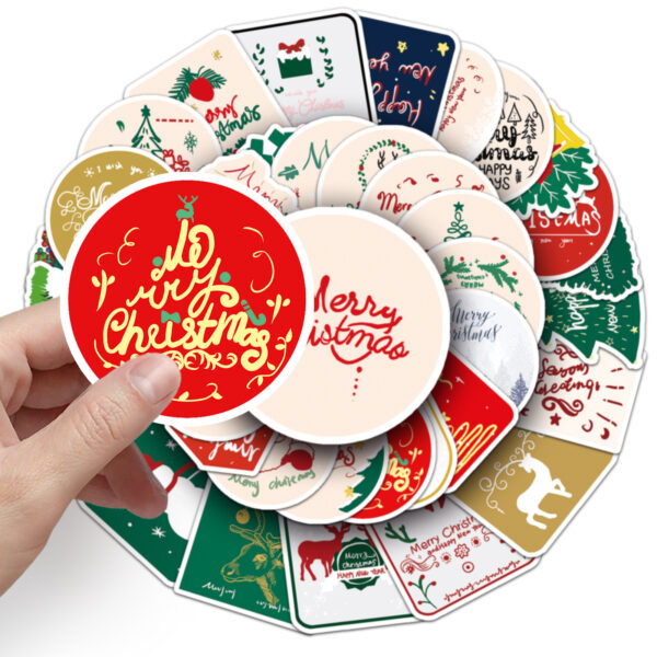 oly-014e2163b1c4004dc4ab41bda5408cb7 Wholesale 50pcs/pack Christmas Graffiti Personality Cartoon Holiday Sticker