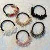Wholesale Light Luxury Imitation Crystal Beaded Head Rope Women's Japanese and Korean High-end Hair Ring Bracelet Dual-use Women's Exquisite Paytail Hair Rope Rubber Strap