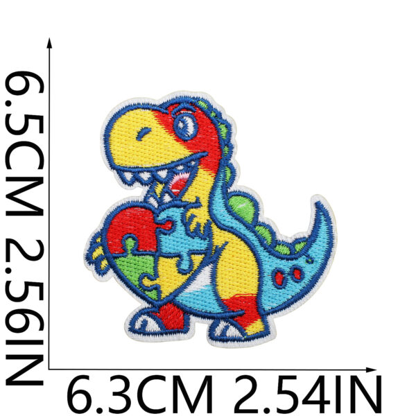 Wholesale Autism Consciousness Theme Embroidery Cloth Sticker Bag Dress Up Patch Color Puzzle Computer Embroidery Label Ironing Chapter