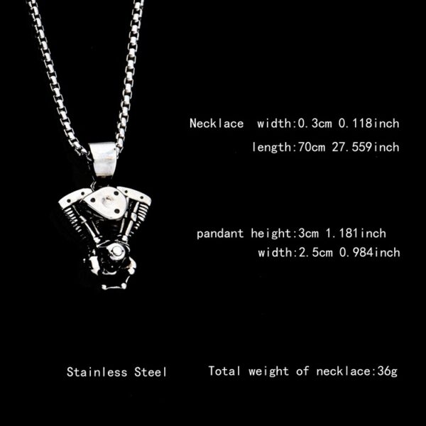 Wholesale Hip Hop Engine Titanium Steel Pendant Necklace