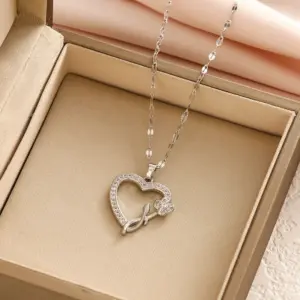 6252 Silver Heart-shaped Rose