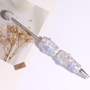 Blue labubu standing pose