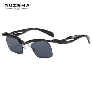 oly-0174e3976e1758c99e5a5be0b0b84ca8 Wholesale cross-glasses sunglasses women's box sunglasses men's high-end sense special-shaped half-frame eyebrows personalized sunglasses