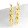 Wholesale 1 Piece Fashion U-shaped Lock Copper Patchwork Plating Bracelets Earrings Necklace