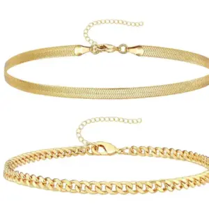 Gold Snake Bones Chain 6 Magic Anklet Two-Piece Set