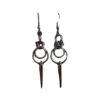 oly-018092c7123c0276b3a818c4ffa7a994 Wholesale stainless steel Gothic chain tail double ring stud earrings jewelry factory direct sales